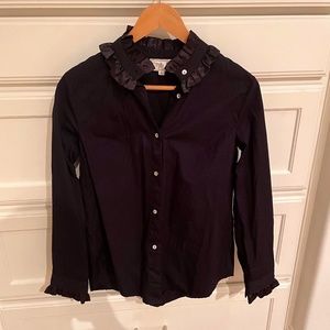 Mille Resort and Travel Black Long Sleeve Blouse